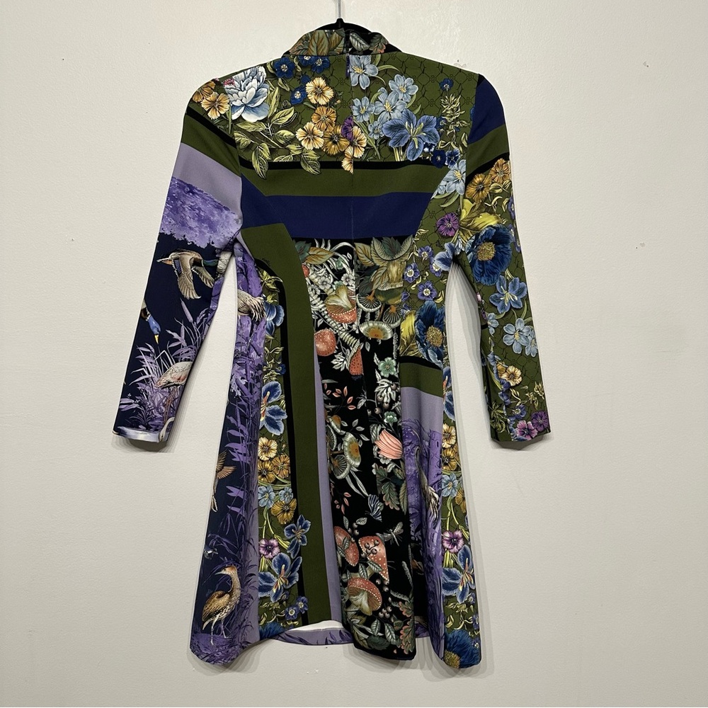 Vivetta Bird Print Long Sleeve Mini Dress - Picture 2 of 10